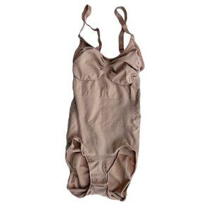 SKIMS Bodysuit Brief W/ Snaps Brown Size XXS/XS SH-BSB-0348 Sleeveless NWOT